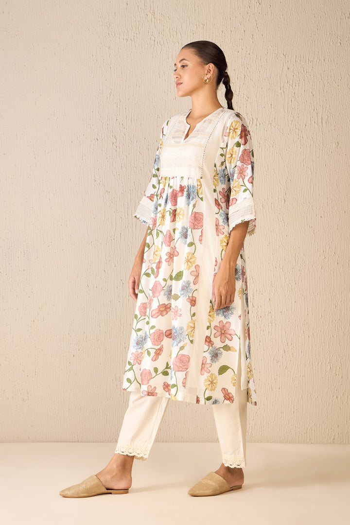 FLORA: MULTICOLOR FLORAL KURTA SET