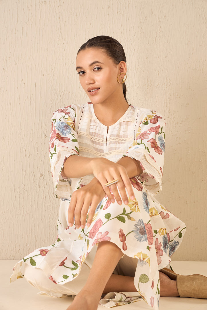 FLORA: MULTICOLOR FLORAL KURTA SET