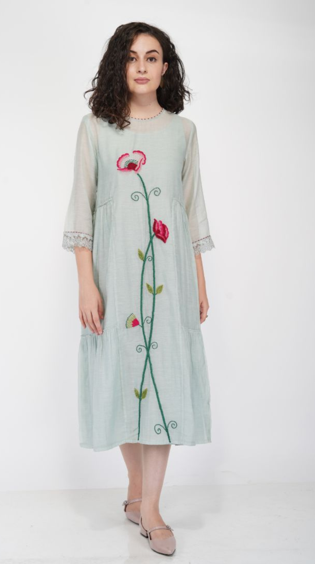 SAAWAN FLOWER TIER DRESS