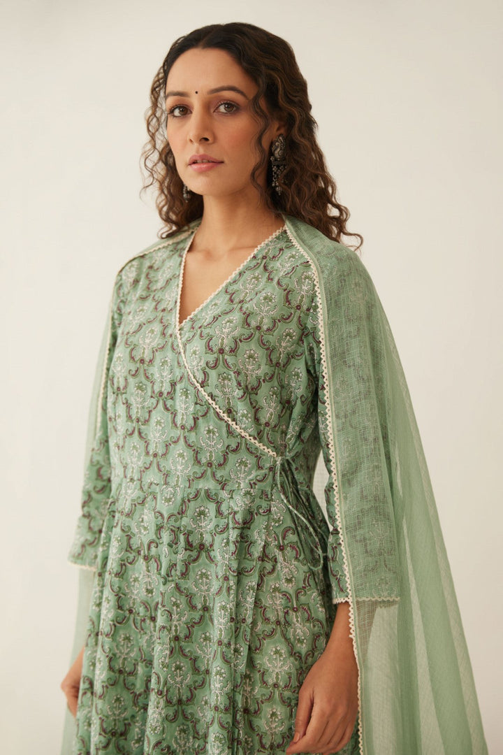 SAGE GREEN KOTA DORIA DUPATTA