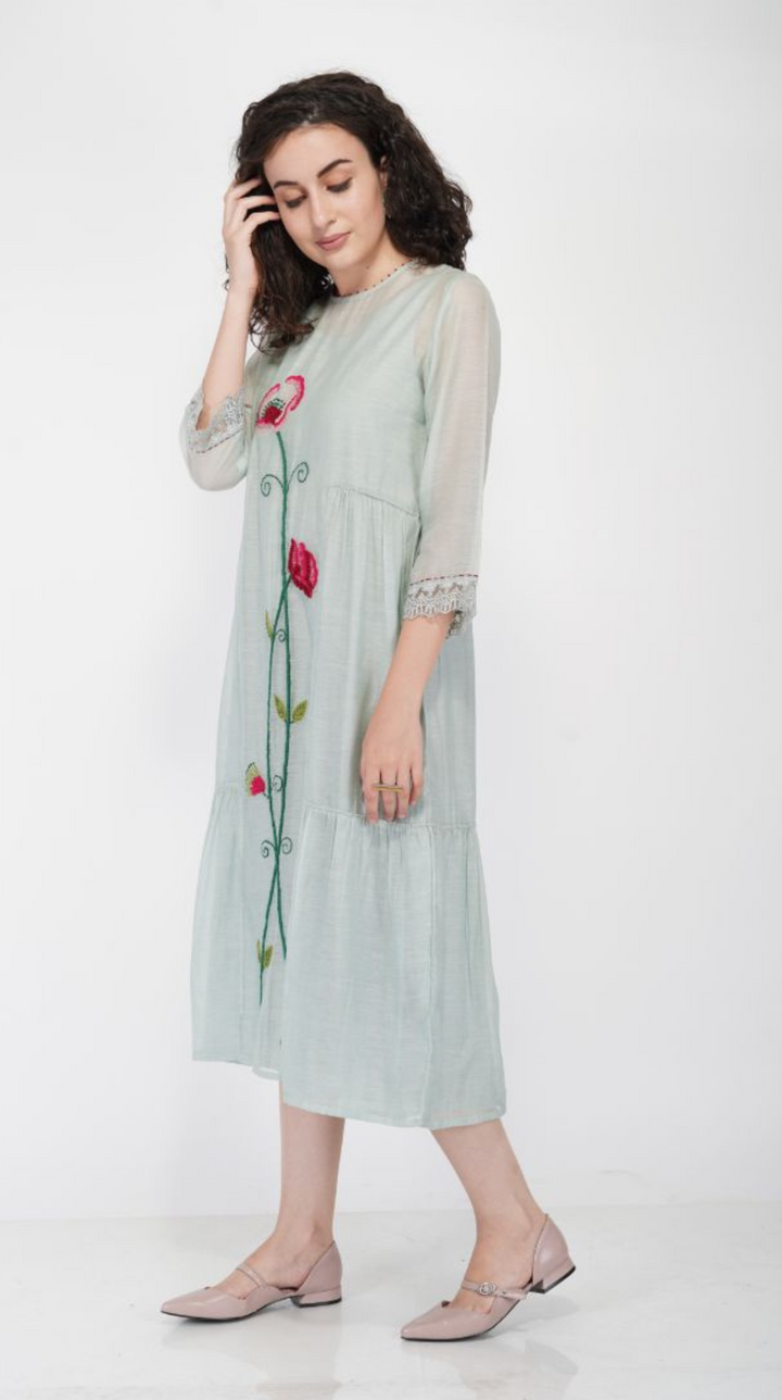 SAAWAN FLOWER TIER DRESS