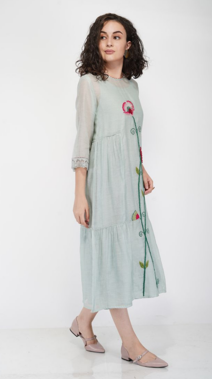 SAAWAN FLOWER TIER DRESS