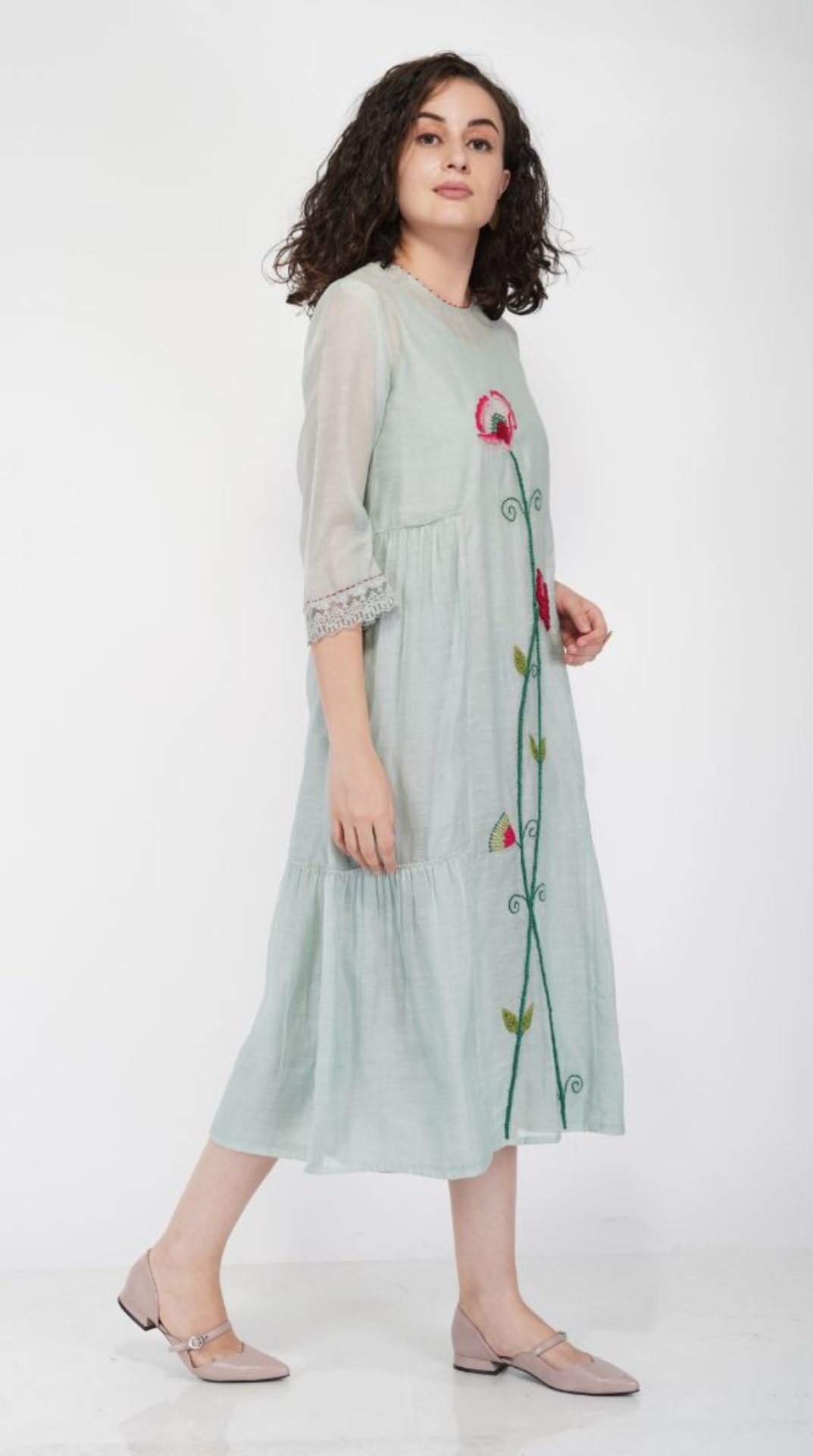 SAAWAN FLOWER TIER DRESS