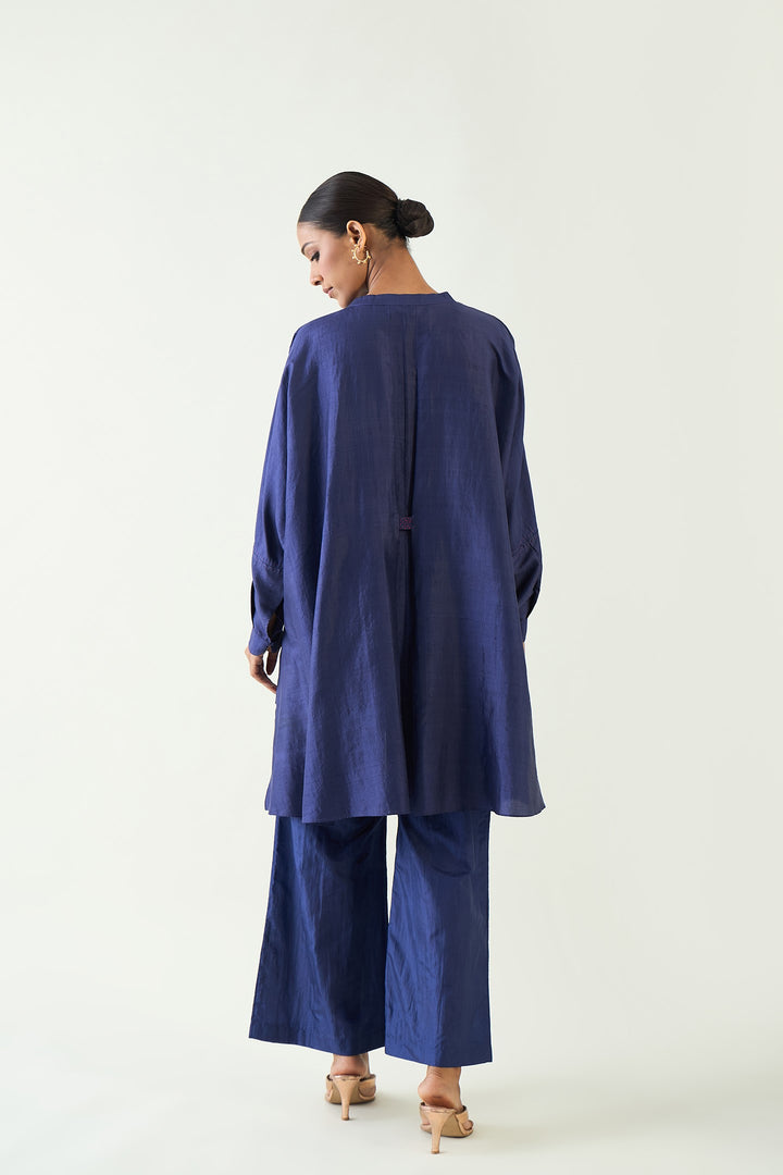 Ira: Silk Kimono Tunic - Purple