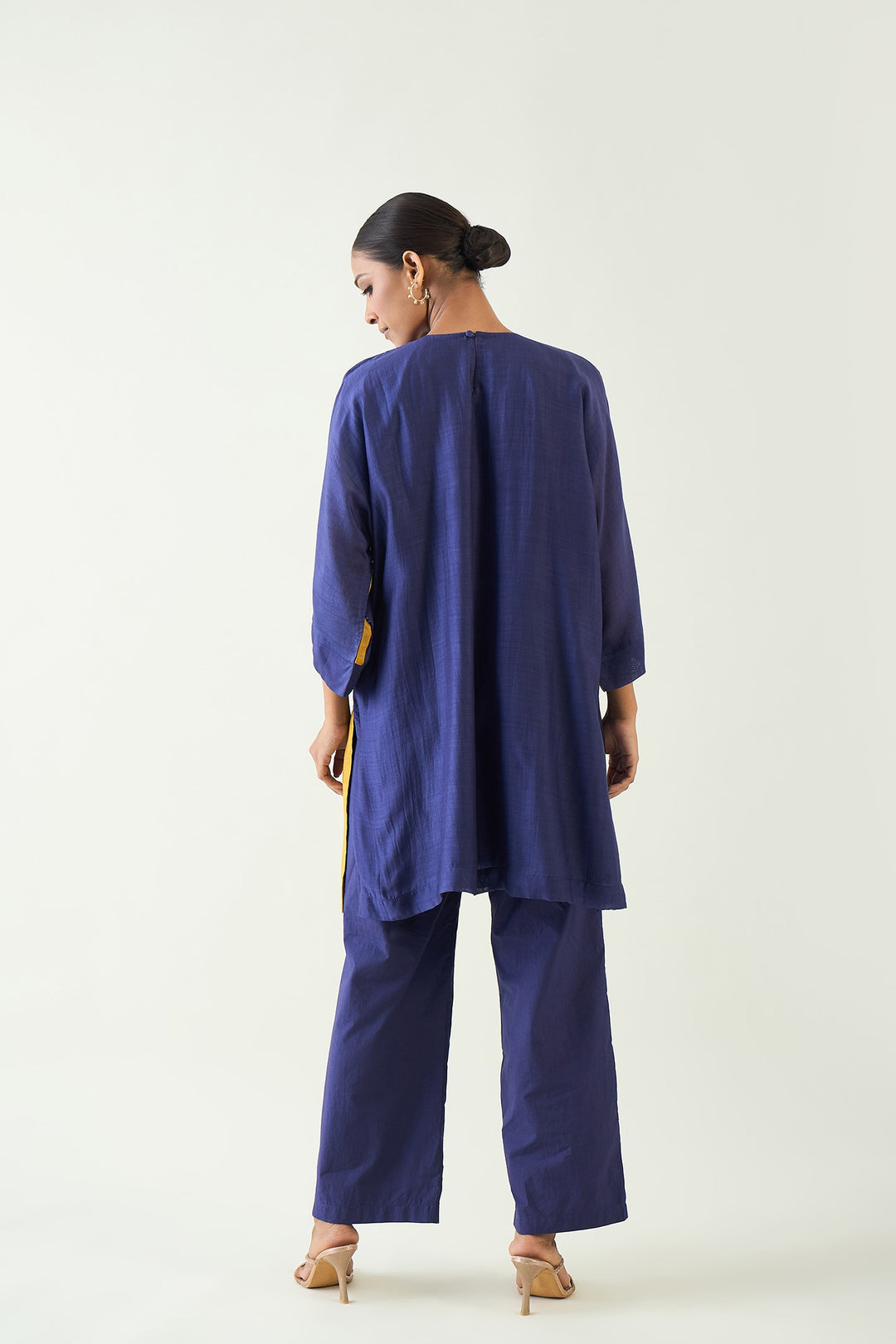 Cotton Wide Pants - Purple