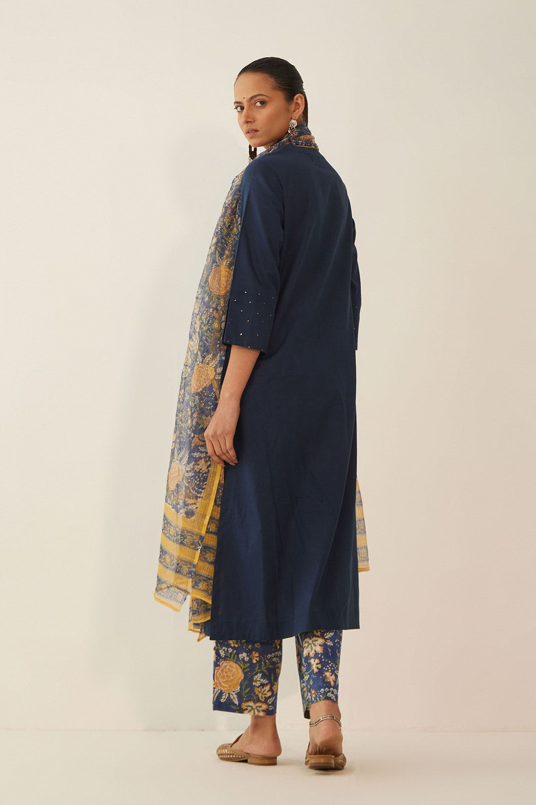 BLUE COTTON KURTA