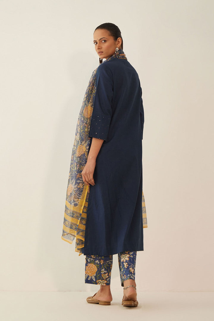 BLUE COTTON KURTA