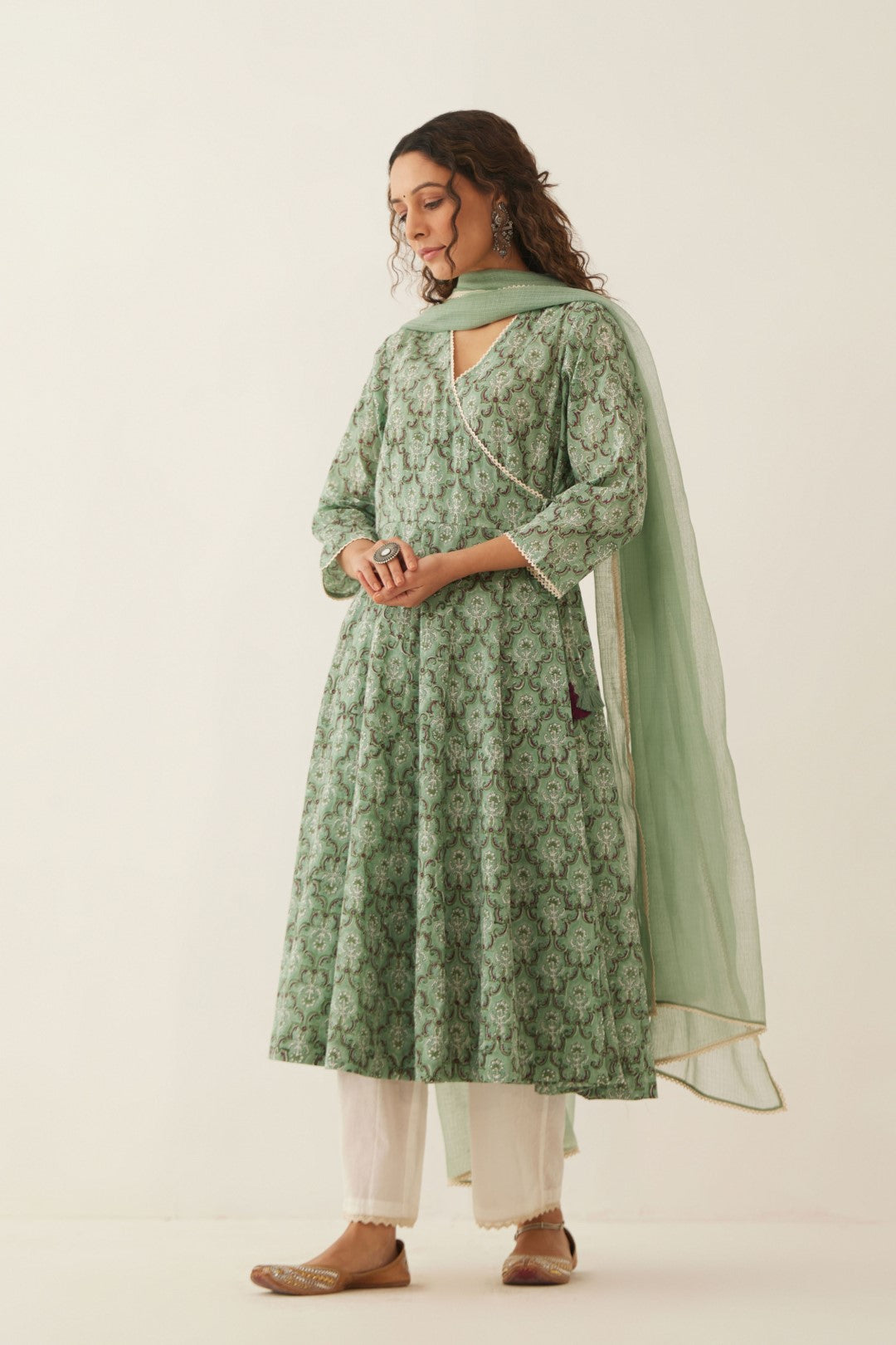 SAGE GREEN KOTA DORIA DUPATTA