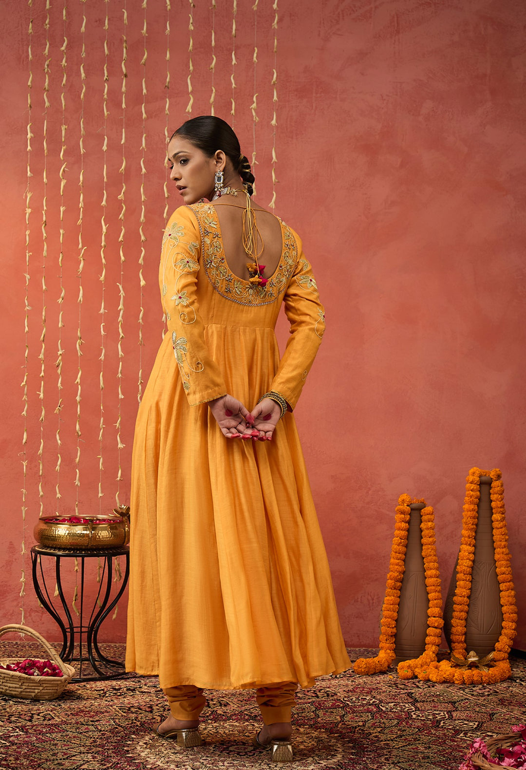 MUSTARD YELLOW COTTON  CHURIDAR