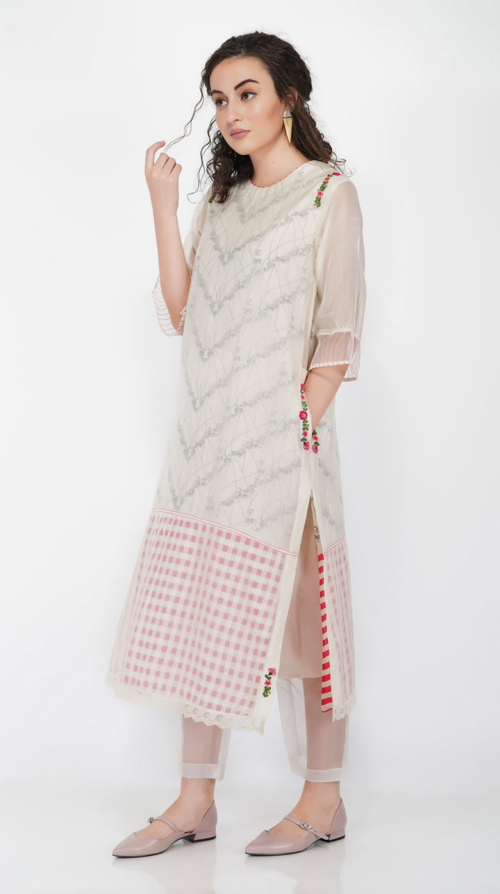 SAAWAN POCKET EMBROIDERED KURTA