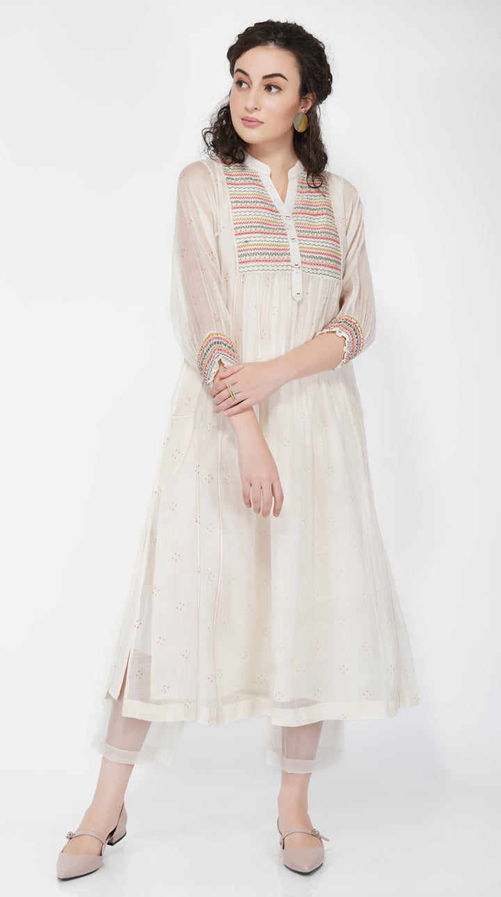 SAAWAN ABSTRACT YOKE KALI KURTA