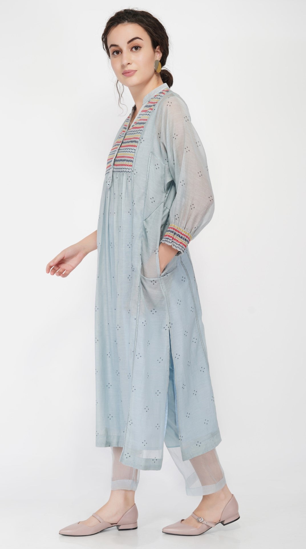 SAAWAN ABSTRACT YOKE KALI KURTA