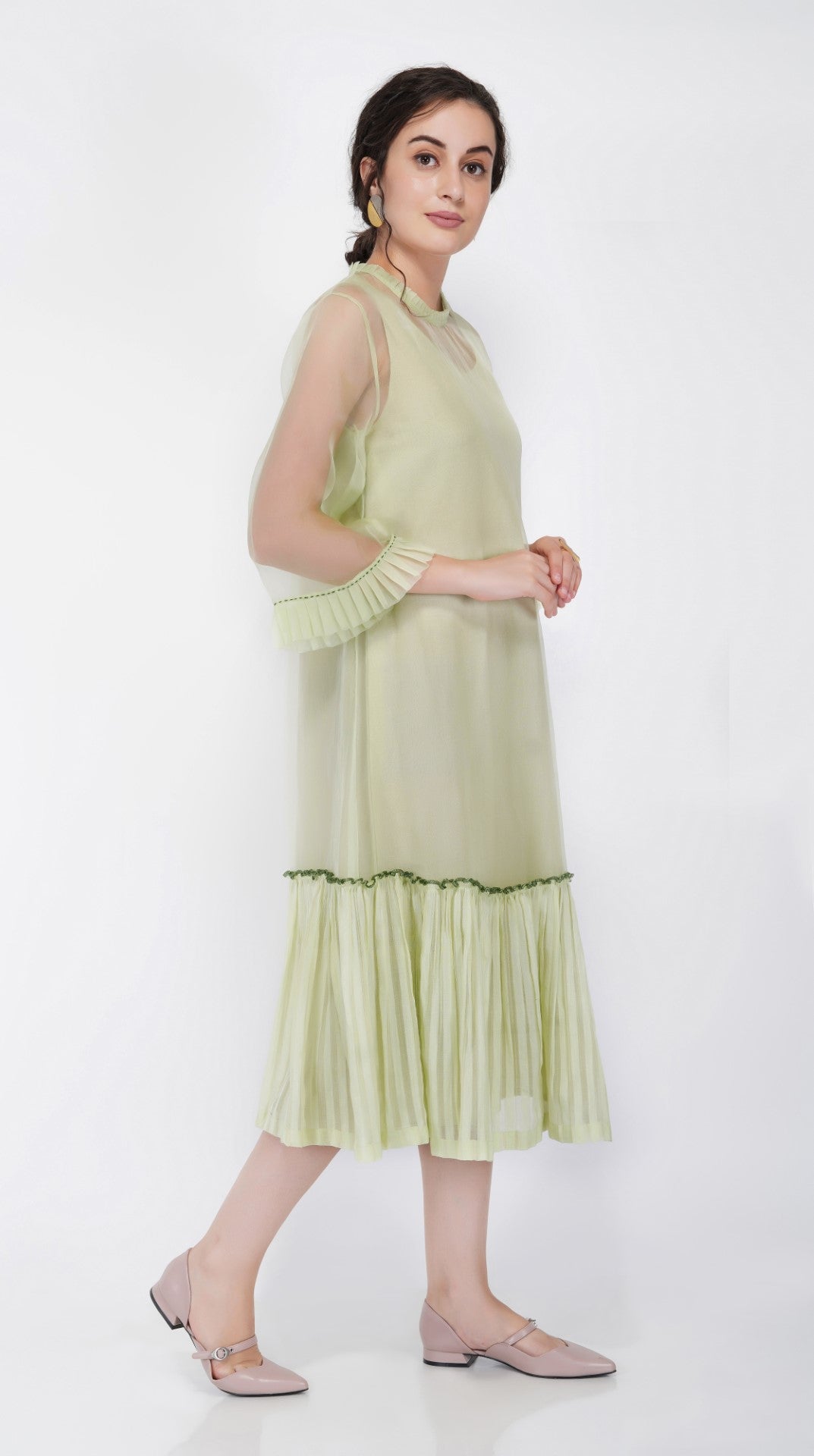 SAAWAN ORGANZA GATHER FRILL DRESS