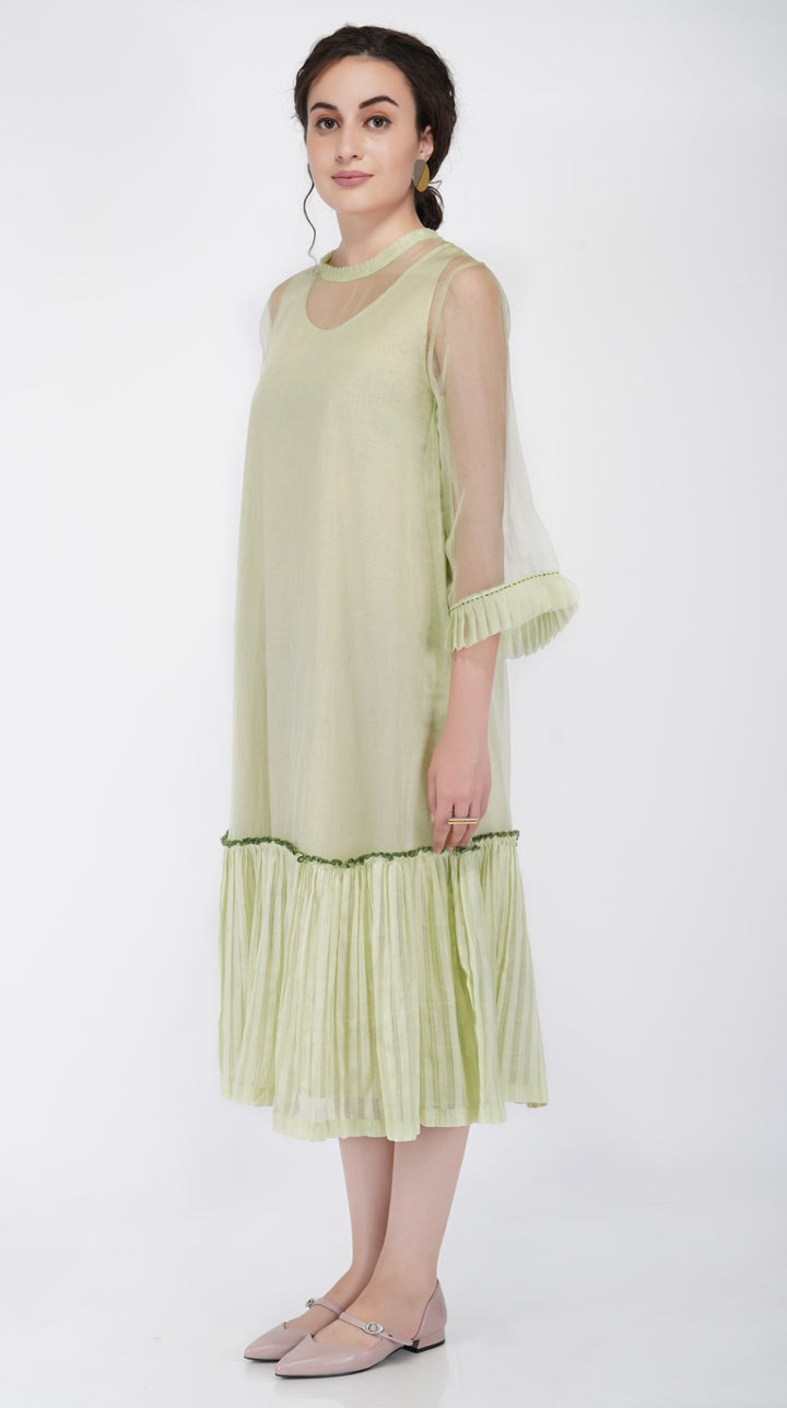 SAAWAN ORGANZA GATHER FRILL DRESS