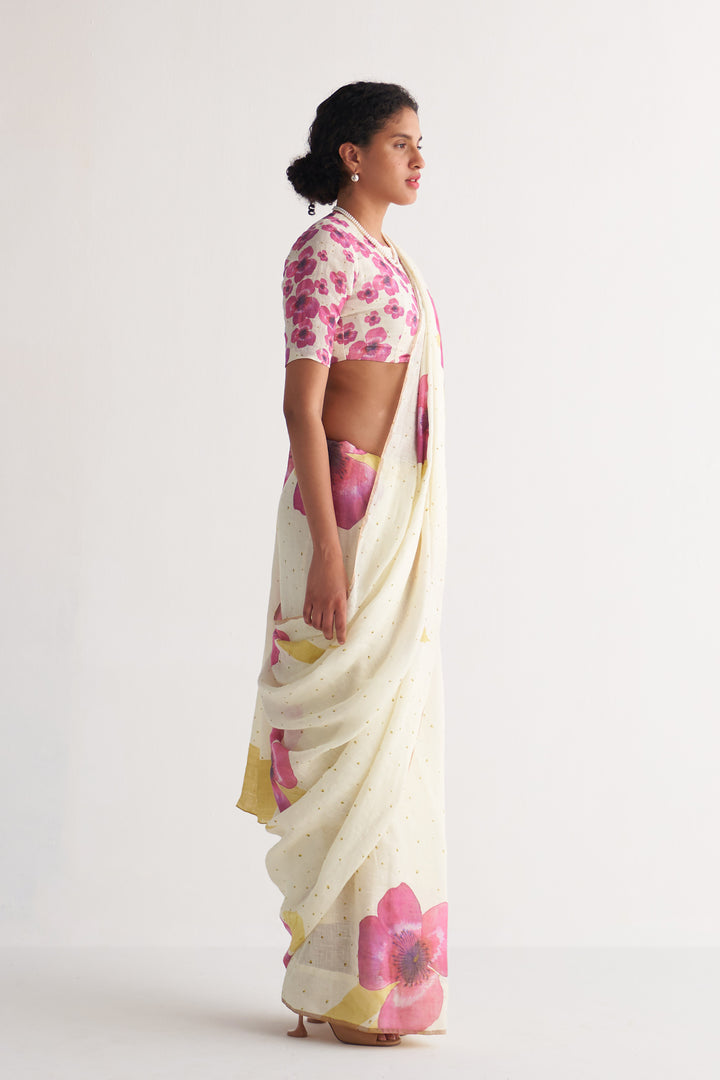 Pinkberry Floral saree With Blouse