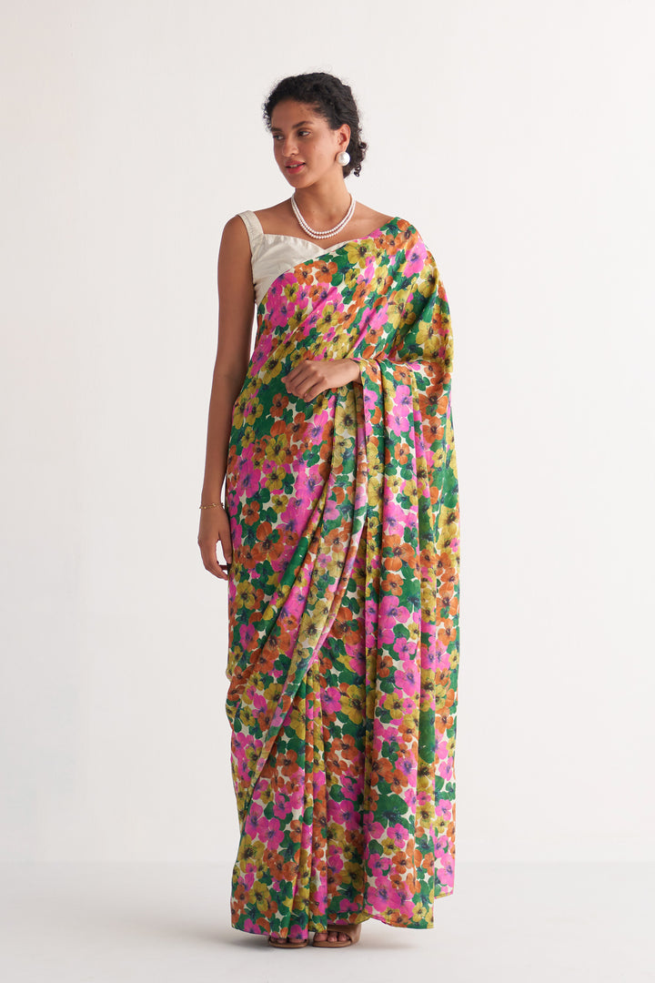 Multihued Gardenia Saree