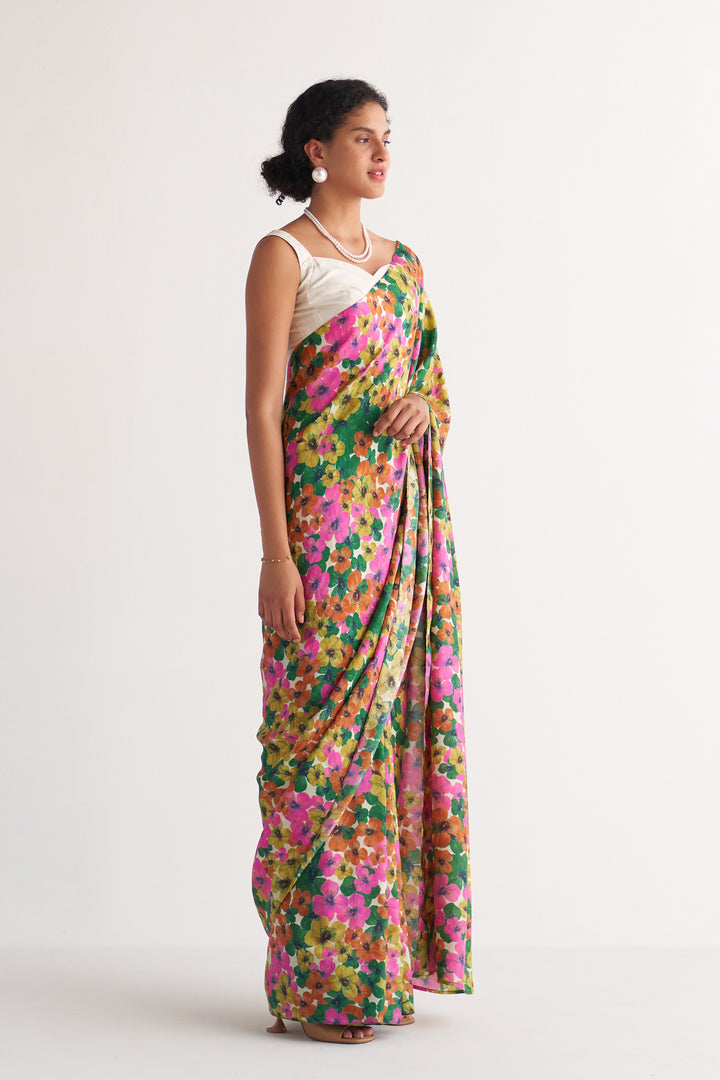 Multihued Gardenia Saree