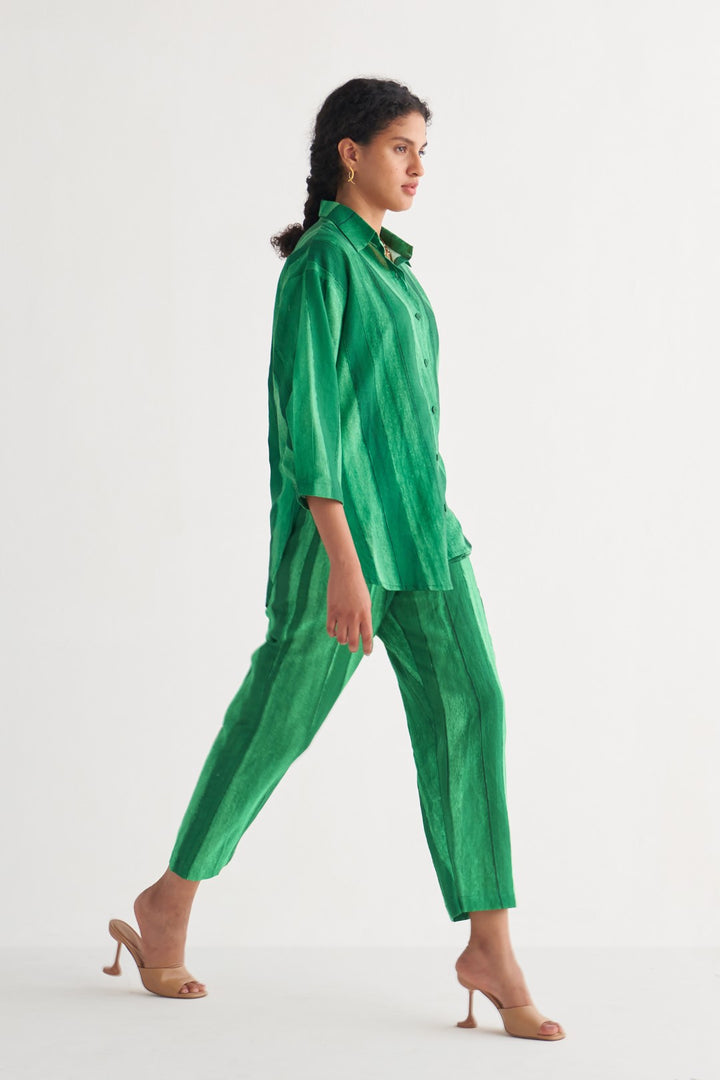 Green striped Pants