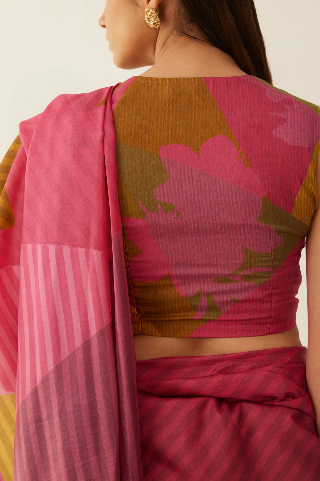 MULTI COLOUR GRID SILK SAREE