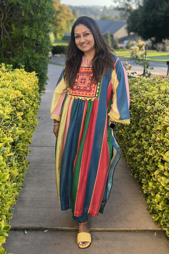 Multicolor Striped Kurta With Pants