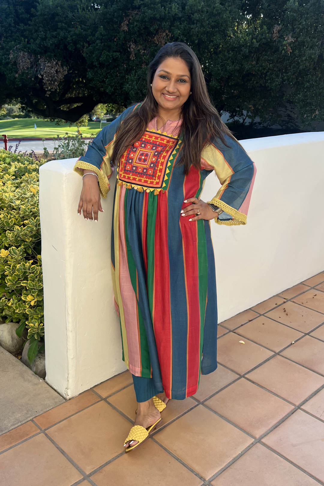 Multicolor Striped Kurta With Pants