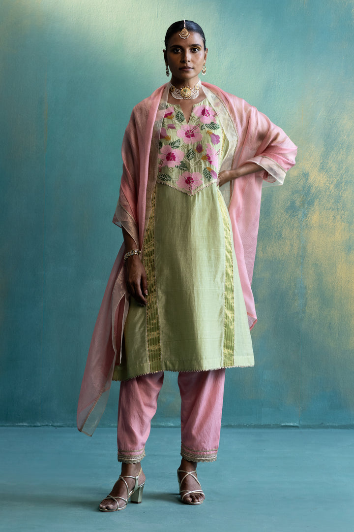 DIL-KASH OLD ROSE COTTON SILK SALWAR