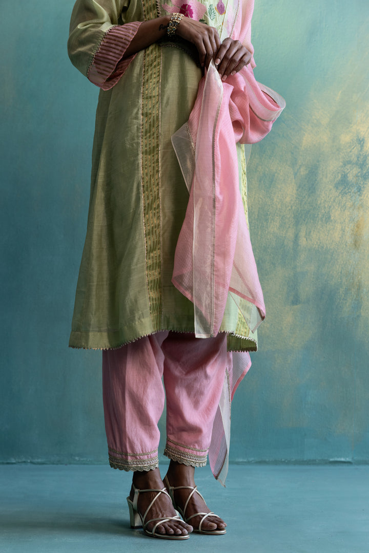 DIL-KASH OLD ROSE COTTON SILK SALWAR